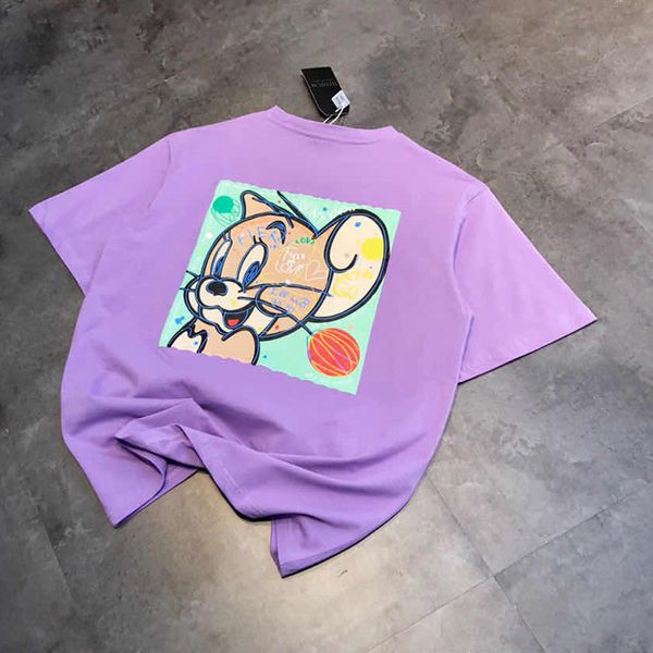 design clothing spring / summer 21 new couple age reduction cartoon print casual loose round neck short sleeve t-shirt, White
design clothing spring / summer 21 new couple age reduction cartoon print casual loose round neck short sleeve t-shirt, White