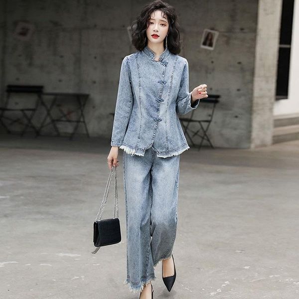 women's two piece pants streetwear women vintage denim matching sets for jeans and boyfriend loose jacket 2 womens outfits 5755, White
women's two piece pants streetwear women vintage denim matching sets for jeans and boyfriend loose jacket 2 womens outfits 5755, White