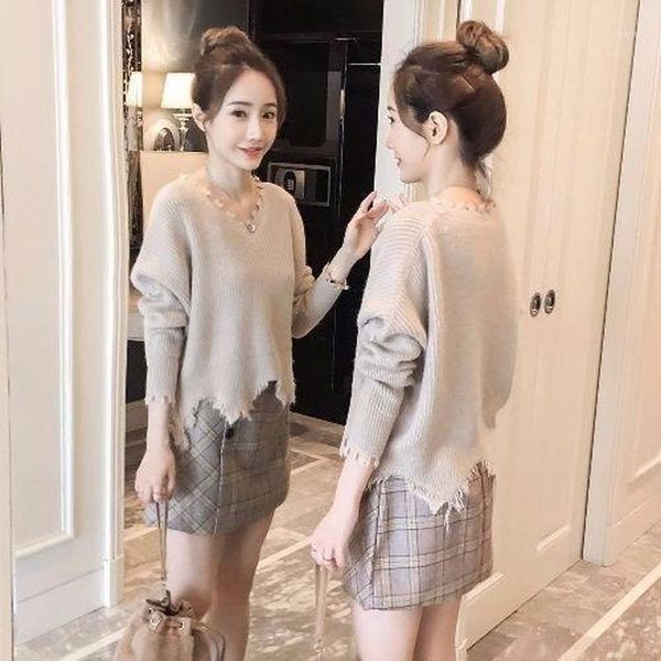 women's sweaters v-neck sweater solid color was thin 2021 spring and autumn net red loose shirt, White;black
women's sweaters v-neck sweater solid color was thin 2021 spring and autumn net red loose shirt, White;black