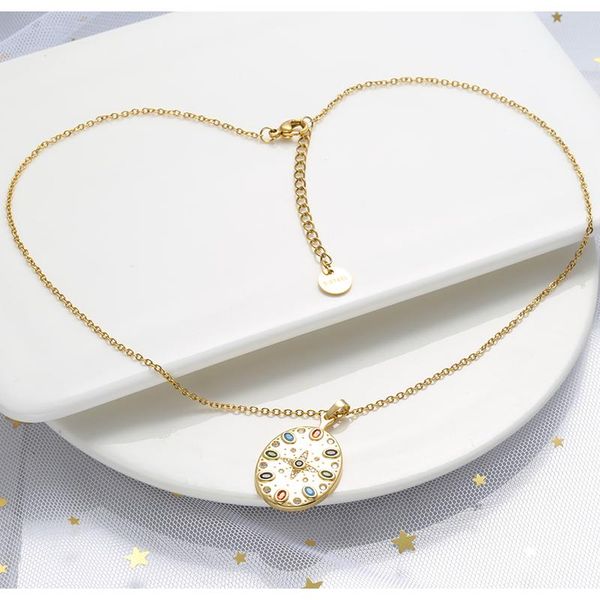 pendant necklaces fashion high-end party necklace oval colored zircon retro ladies jewelry wholesale, Silver
pendant necklaces fashion high-end party necklace oval colored zircon retro ladies jewelry wholesale, Silver