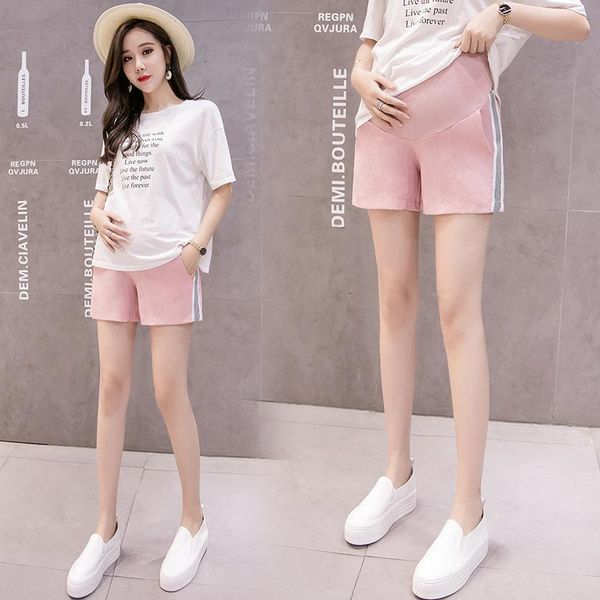 maternity bottoms leisure pants summer side strip shorts for pregnant women belly support trousers, White
maternity bottoms leisure pants summer side strip shorts for pregnant women belly support trousers, White
