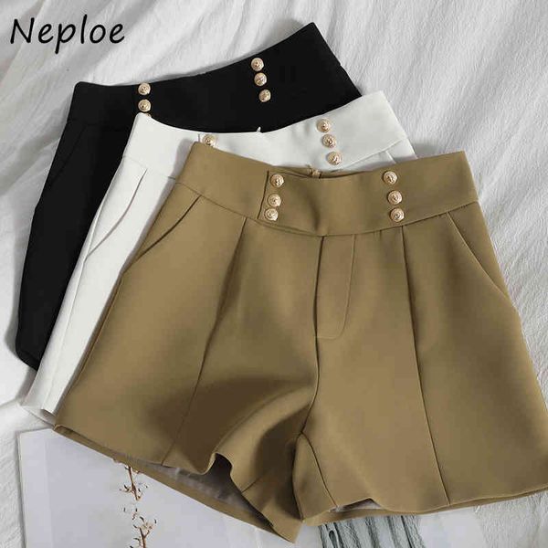 neploe high waist hip double breast design shorts women spring summer new slim solid shorts feminino all match 210423, White;black
neploe high waist hip double breast design shorts women spring summer new slim solid shorts feminino all match 210423, White;black