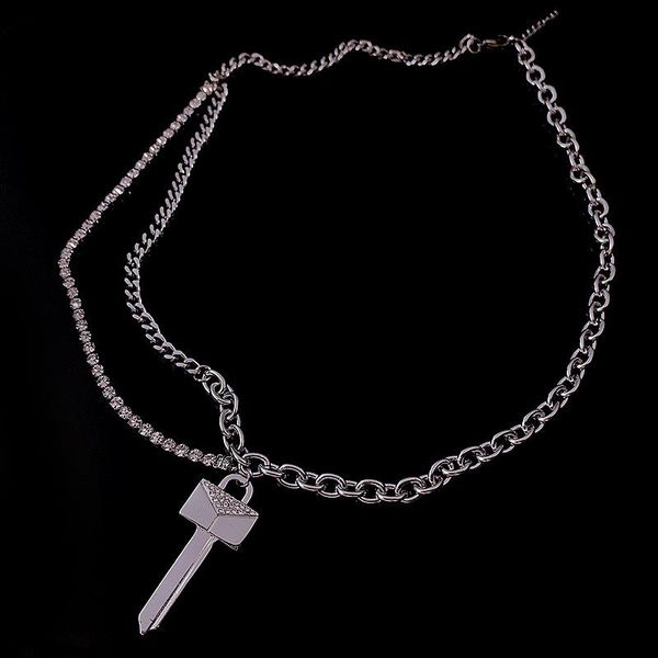 chokers lovoacc unique design key titanium steel choker necklace for women lady shiny rhinestones asymmetric chunky chains necklaces, Golden;silver
chokers lovoacc unique design key titanium steel choker necklace for women lady shiny rhinestones asymmetric chunky chains necklaces, Golden;silver