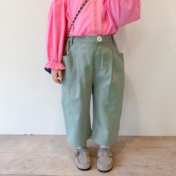 trousers spring arrival korean style cotton girl's pure color all-match casual straight long pants for fashion baby girls, Blue
trousers spring arrival korean style cotton girl's pure color all-match casual straight long pants for fashion baby girls, Blue