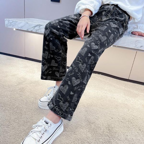 jeans straight-leg pants autumn trousers baby girls print heart loose children kids spring clothes teenage denim 14y, Blue
jeans straight-leg pants autumn trousers baby girls print heart loose children kids spring clothes teenage denim 14y, Blue