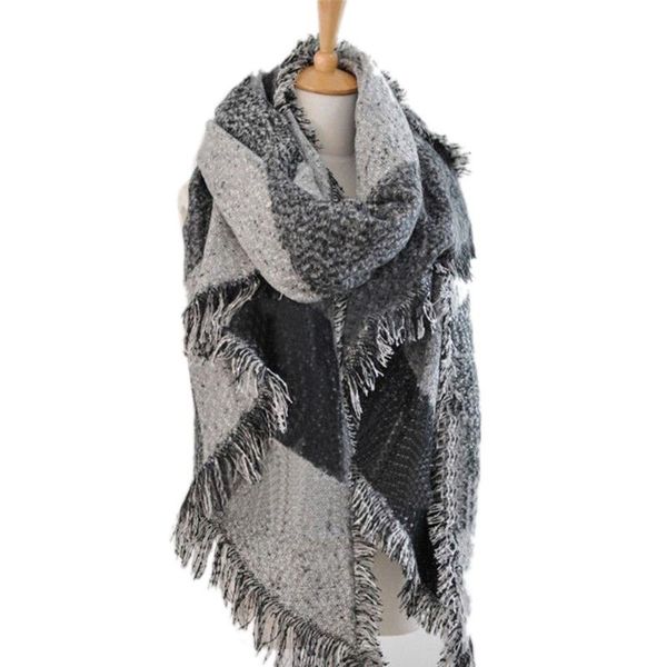 scarves ly women fashion warm plaid scarf female fringed woolen shawl cashmere dod886, Blue;gray
scarves ly women fashion warm plaid scarf female fringed woolen shawl cashmere dod886, Blue;gray