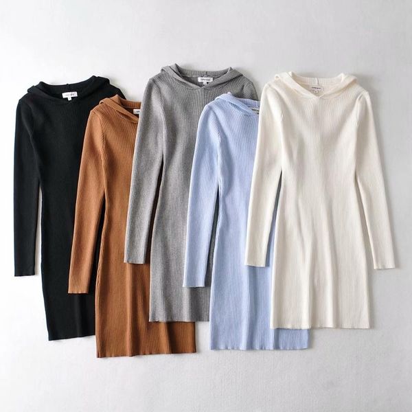 casual hooded women knitted dresses sheath stretch sweater mini dress bodycon fall winter long sleeve thick warm pullover, Black;gray
casual hooded women knitted dresses sheath stretch sweater mini dress bodycon fall winter long sleeve thick warm pullover, Black;gray