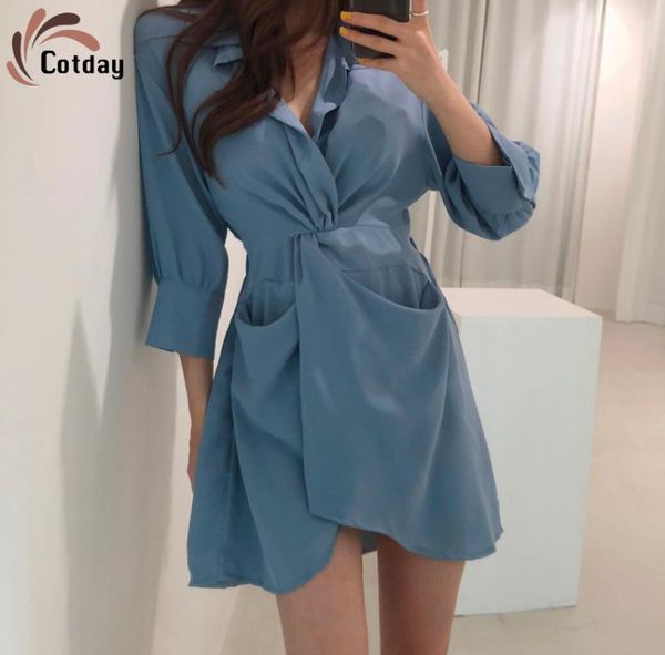 cotday three quarter korea chic design in autumn wild was thin 2021 casual blue asymmetrical mini big pocket shirt dress dresses, Black;gray
cotday three quarter korea chic design in autumn wild was thin 2021 casual blue asymmetrical mini big pocket shirt dress dresses, Black;gray