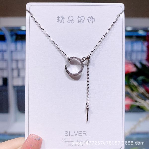 luxury design new s925 sterling silver nail necklace female korean ins minority design geometric clavicle chain versatile for girlfriend
luxury design new s925 sterling silver nail necklace female korean ins minority design geometric clavicle chain versatile for girlfriend
