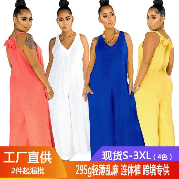jumpsuits,rompers beautiful trend big size 2021 large women's loose sleeveless strap wide leg casual jumpsuit
jumpsuits,rompers beautiful trend big size 2021 large women's loose sleeveless strap wide leg casual jumpsuit