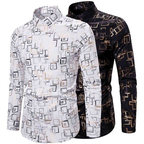 men's shirts shirt 2021 spring nightclub fashion gilded stretch long sleeve, White;black
men's shirts shirt 2021 spring nightclub fashion gilded stretch long sleeve, White;black