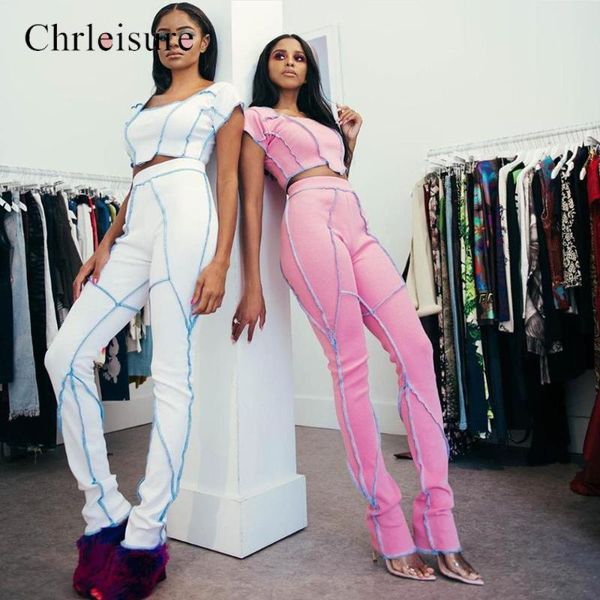 two piece dress spring expose waist women clothes women's fashion and trousers set streetwear slim pants womens, White
two piece dress spring expose waist women clothes women's fashion and trousers set streetwear slim pants womens, White
