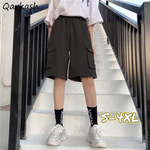 women's shorts women cargo trousers korean style loose knee-length summer high waist all-match couples fashion pocket oversize, White;black
women's shorts women cargo trousers korean style loose knee-length summer high waist all-match couples fashion pocket oversize, White;black