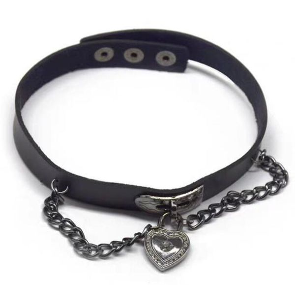 chains punk rivet black leather collar handcuffing multi-layer choker necklaces for women, Silver
chains punk rivet black leather collar handcuffing multi-layer choker necklaces for women, Silver