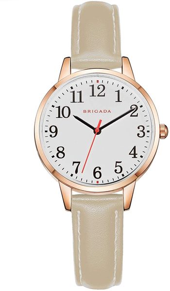 brigada women's watch elegant watches for women leather band ladies waterproof, Slivery;brown
brigada women's watch elegant watches for women leather band ladies waterproof, Slivery;brown
