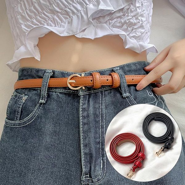 belts thin pu leather fashion belt female red brown black white yellow waist women's dress accessories, Black;brown
belts thin pu leather fashion belt female red brown black white yellow waist women's dress accessories, Black;brown
