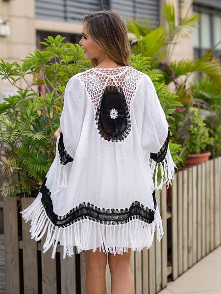 women's women bikini beach swimsuit cover ups long tassel cardigan blouses crochet hollow sunscreen shirts swimwear bathing s, White;black
women's women bikini beach swimsuit cover ups long tassel cardigan blouses crochet hollow sunscreen shirts swimwear bathing s, White;black