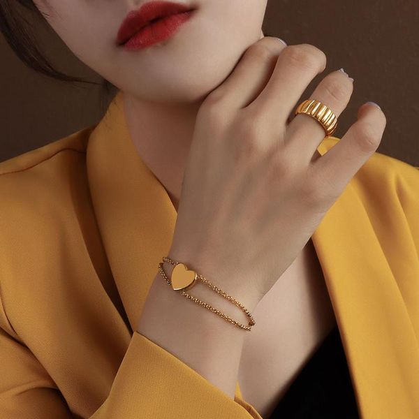 charm bracelets european and american ins jewelry sliding bead buckle layer peach heart bracelet small square titanium steel 18k gold, Golden;silver
charm bracelets european and american ins jewelry sliding bead buckle layer peach heart bracelet small square titanium steel 18k gold, Golden;silver