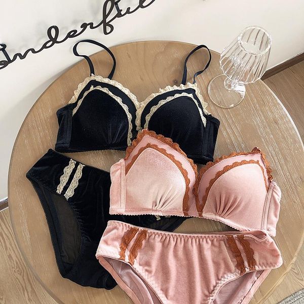 bras sets velvet women underwear seamless bra set comfortable lingerie padded push up & brief hand adjustable brassiere, Red;black
bras sets velvet women underwear seamless bra set comfortable lingerie padded push up & brief hand adjustable brassiere, Red;black
