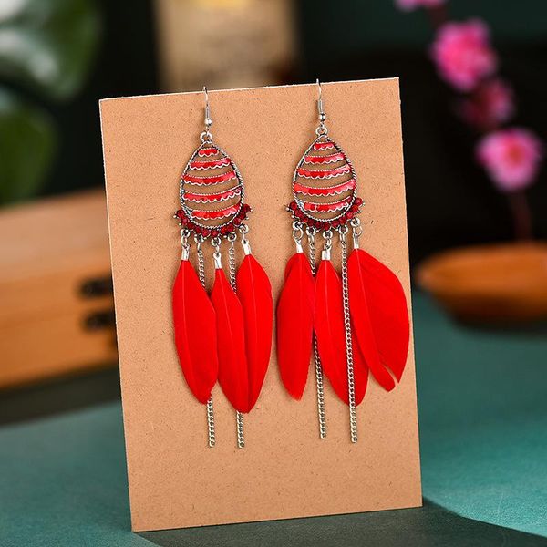 stud ethnic feather earrings women's drop shaped point drill tassel creative bridal, Golden;silver
stud ethnic feather earrings women's drop shaped point drill tassel creative bridal, Golden;silver