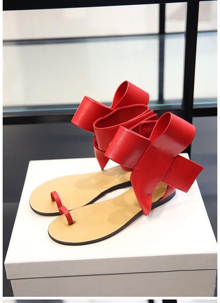 sumer fashion red patent leather toe knob flat sandals amazing bowtie embellished ankle buckle strap, Black
sumer fashion red patent leather toe knob flat sandals amazing bowtie embellished ankle buckle strap, Black