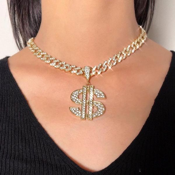 chains punk hip hop metal miami cuban choker necklace for women men novelty crystal dollar pendant statement fashion jewelry, Silver
chains punk hip hop metal miami cuban choker necklace for women men novelty crystal dollar pendant statement fashion jewelry, Silver
