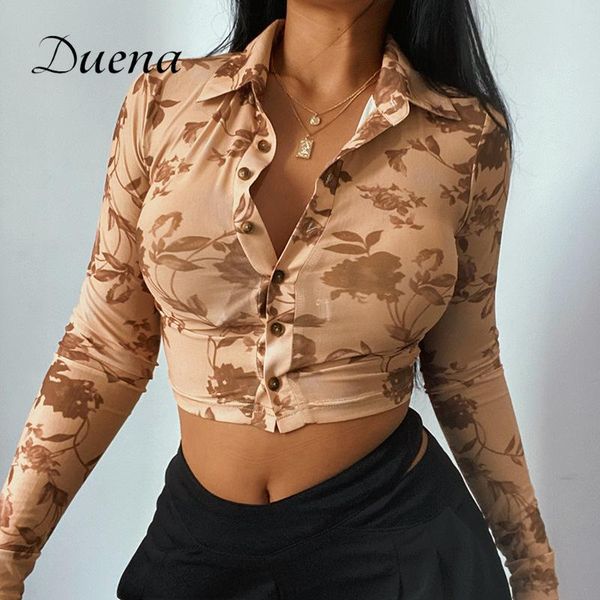 women's blouses & shirts duena mesh floral collar crop long sleeve summer street wear v neck fashion butup see through sheath shirt, White
women's blouses & shirts duena mesh floral collar crop long sleeve summer street wear v neck fashion butup see through sheath shirt, White