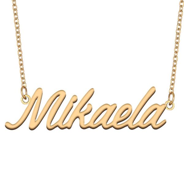 pendant necklaces mikaela name necklace for women stainless steel jewelry 18k gold plated nameplate femme mother girlfriend gift, Silver
pendant necklaces mikaela name necklace for women stainless steel jewelry 18k gold plated nameplate femme mother girlfriend gift, Silver