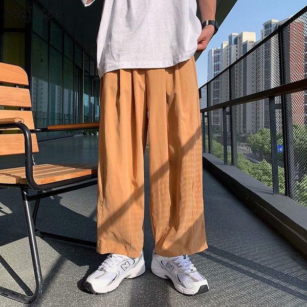 men's pants men casual solid loose wide leg straight ankle length summer thin all-match harajuku streetwear trousers students ulzzang, Black
men's pants men casual solid loose wide leg straight ankle length summer thin all-match harajuku streetwear trousers students ulzzang, Black
