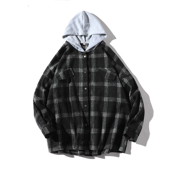 men's hoodies & sweatshirts plaid shirts men long sleeve vintage hooded cotton streetwear korean casual autumn winter, Black
men's hoodies & sweatshirts plaid shirts men long sleeve vintage hooded cotton streetwear korean casual autumn winter, Black