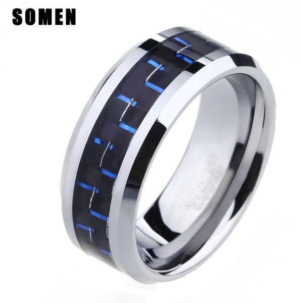 wedding rings 8mm black blue carbon fiber tungsten ring polished beveled edges men fashion male jewelry mood band anillos, Slivery;golden
wedding rings 8mm black blue carbon fiber tungsten ring polished beveled edges men fashion male jewelry mood band anillos, Slivery;golden