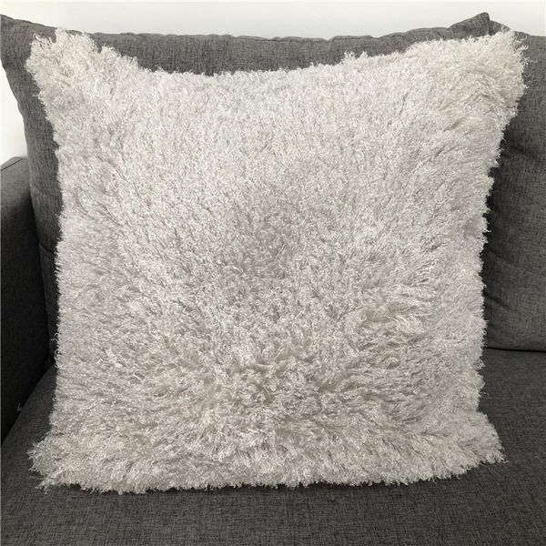 cushion/decorative pillow home decorative faux fur cushion grey sofa throw for living room
