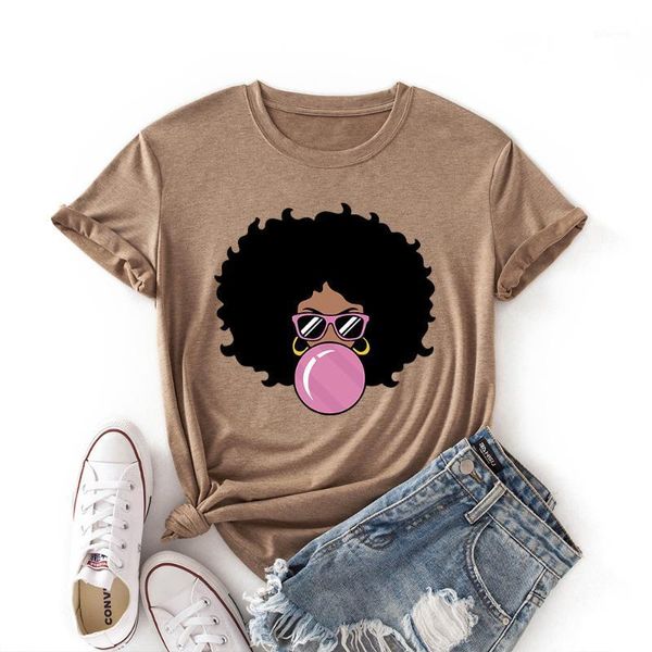 women's t-shirt plus size funny melanin women t shirt cute bubble gum curly hair black girl print tshirt summer tee harajuku ulzzang, White
women's t-shirt plus size funny melanin women t shirt cute bubble gum curly hair black girl print tshirt summer tee harajuku ulzzang, White