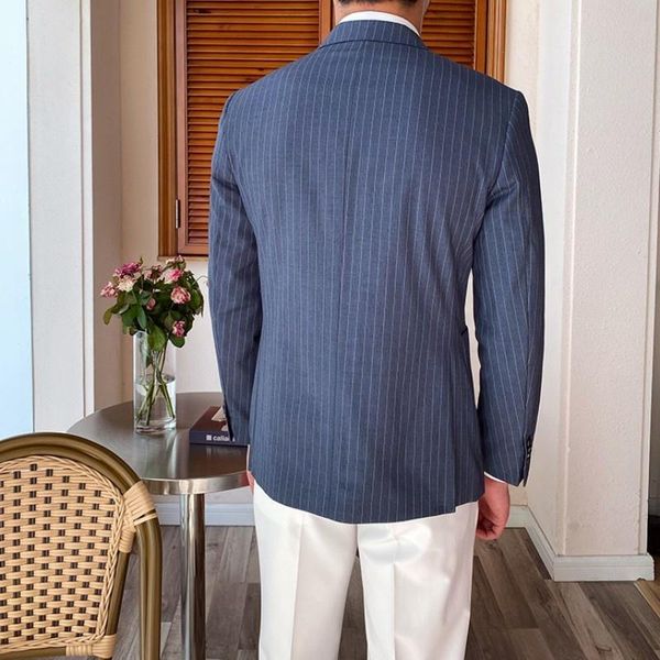 men's suits & blazers double autumn breasted striped blazer men slim long sleeve office man woolen suit jacket vintage business formal, White;black
men's suits & blazers double autumn breasted striped blazer men slim long sleeve office man woolen suit jacket vintage business formal, White;black