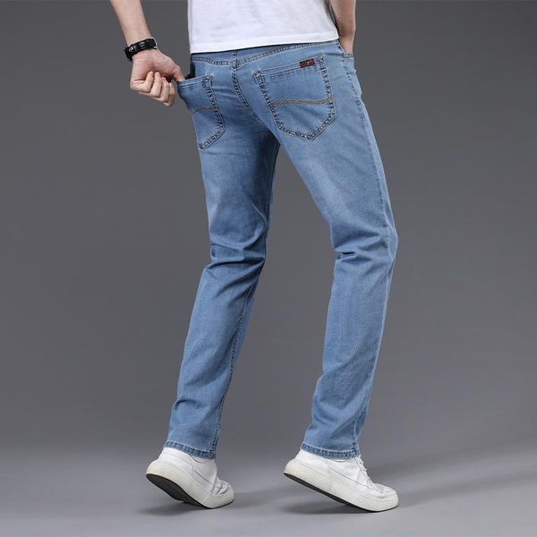 summer men's stretch-fit thin jeans business casual classic style fashion denim trousers male light blue gray pants
summer men's stretch-fit thin jeans business casual classic style fashion denim trousers male light blue gray pants