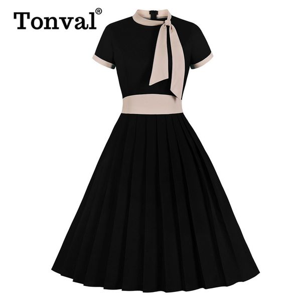 tonval turquoise bow tie neck pleated elegant party midi dress women cotton vintage high waist pocket swing dresses plus size, Black;gray
tonval turquoise bow tie neck pleated elegant party midi dress women cotton vintage high waist pocket swing dresses plus size, Black;gray