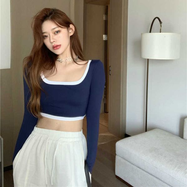 women's t-shirt blue high-waist t-shirt women autumn tight-fitting long-sleeved bottoming shirt short cropped inner 4nf4, White
women's t-shirt blue high-waist t-shirt women autumn tight-fitting long-sleeved bottoming shirt short cropped inner 4nf4, White