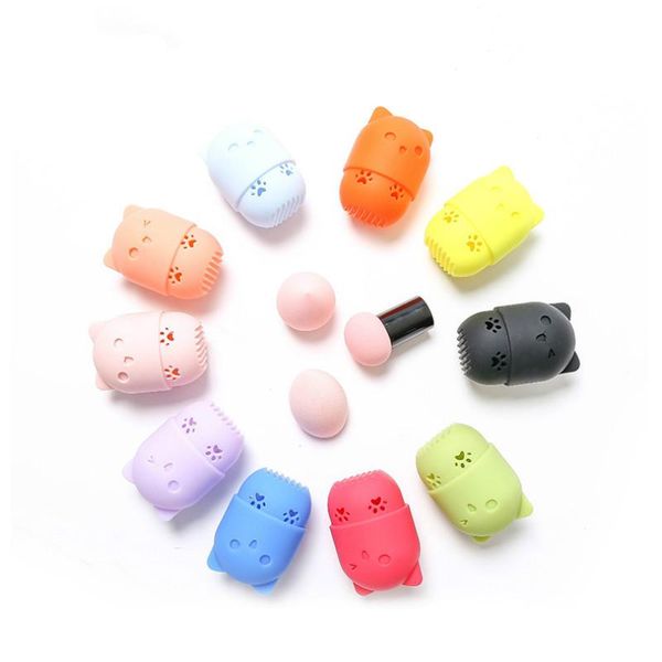 bathroom storage & organization 3pcs cat makeup egg drying holder cosmetic sponge silicone powder puff stand practical display rack organize
bathroom storage & organization 3pcs cat makeup egg drying holder cosmetic sponge silicone powder puff stand practical display rack organize