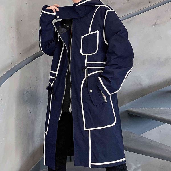 men's trench coats mid-length casual long jacket line splicing abrigo hombre autumn winter windbreaker sejj, Tan;black
men's trench coats mid-length casual long jacket line splicing abrigo hombre autumn winter windbreaker sejj, Tan;black