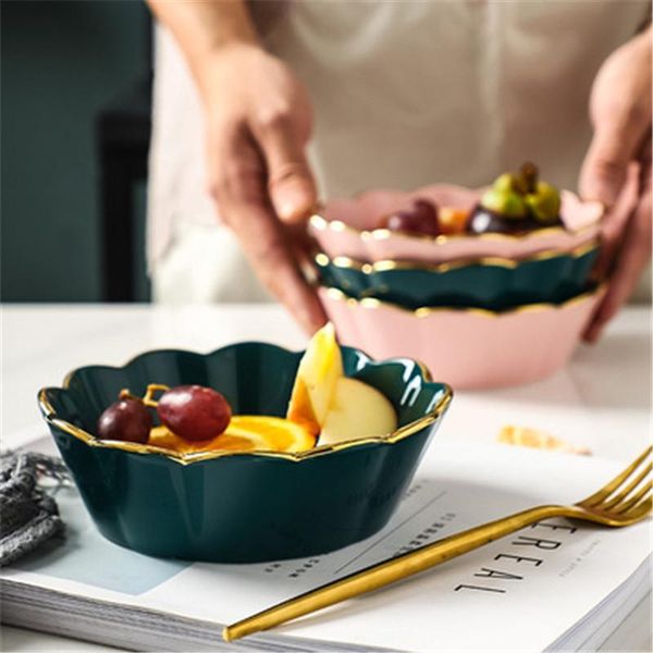 dishes & plates green ceramic tableware salad bowl with gold edge flower shape plate chinaware creative dim sum steak western flavor
dishes & plates green ceramic tableware salad bowl with gold edge flower shape plate chinaware creative dim sum steak western flavor