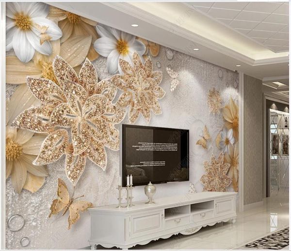 wallpapers custom po wallpaper for walls 3 d mural luxury 3d golden jewelry flower butterfly tv background wall papers home decoration
wallpapers custom po wallpaper for walls 3 d mural luxury 3d golden jewelry flower butterfly tv background wall papers home decoration