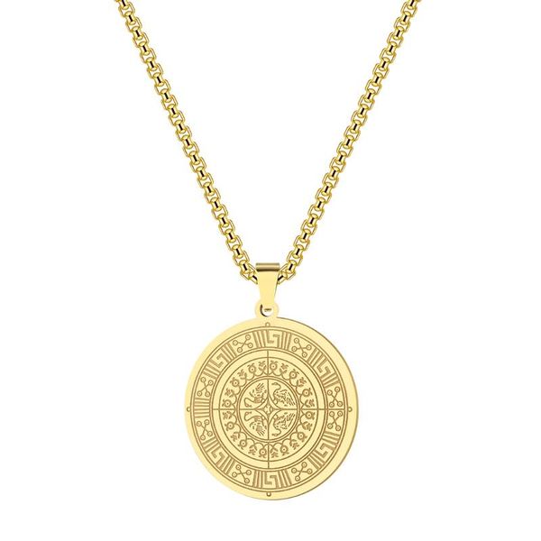 pendant necklaces kinitial ancient greek medallion men stainless steel chain necklace for women boyfriend gift choker jewelry, Silver
pendant necklaces kinitial ancient greek medallion men stainless steel chain necklace for women boyfriend gift choker jewelry, Silver