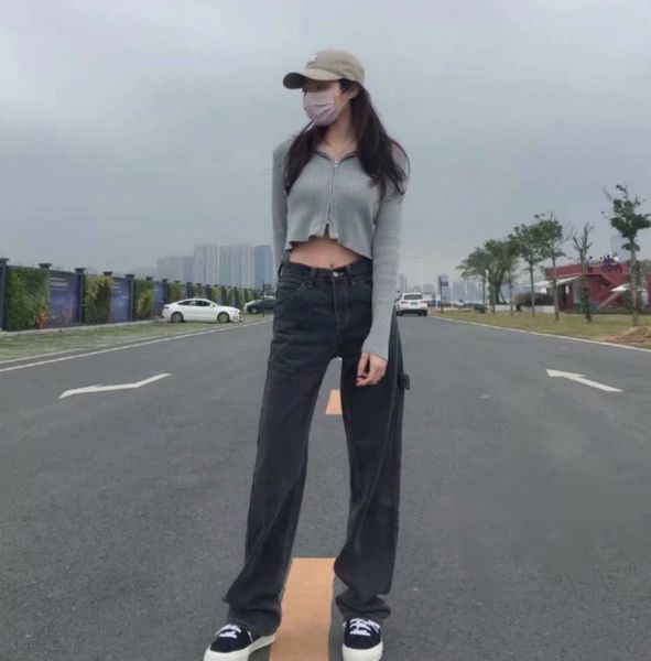 high-waisted denim pants for women, black jeans, lacy clothing, straight pants, vintage streetwear., Blue
high-waisted denim pants for women, black jeans, lacy clothing, straight pants, vintage streetwear., Blue