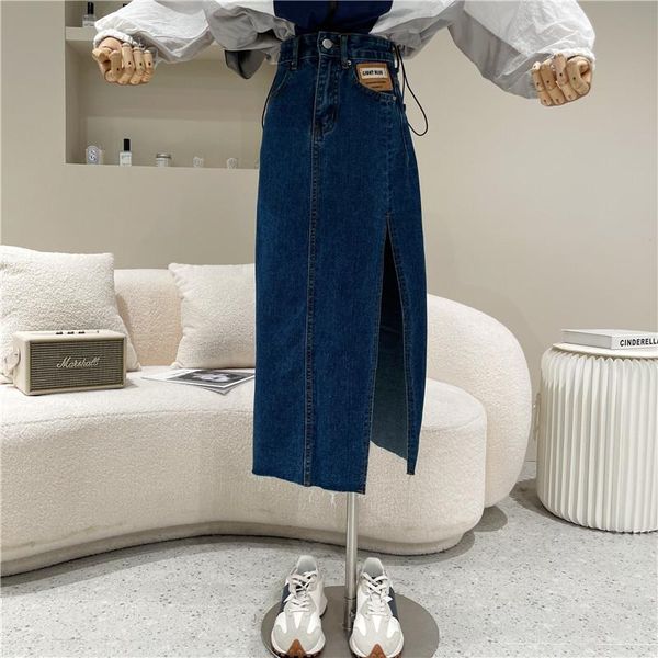 skirts niche design women's spring summer 2021 fashion temperament medium length high a-line denim skirt, Black
skirts niche design women's spring summer 2021 fashion temperament medium length high a-line denim skirt, Black