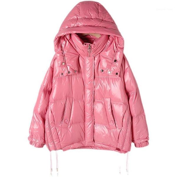 women's down & parkas 2021 winter bubble coat women pink hooded straight loose warm thick big pocket white duck jacket woman korean out, Black
women's down & parkas 2021 winter bubble coat women pink hooded straight loose warm thick big pocket white duck jacket woman korean out, Black