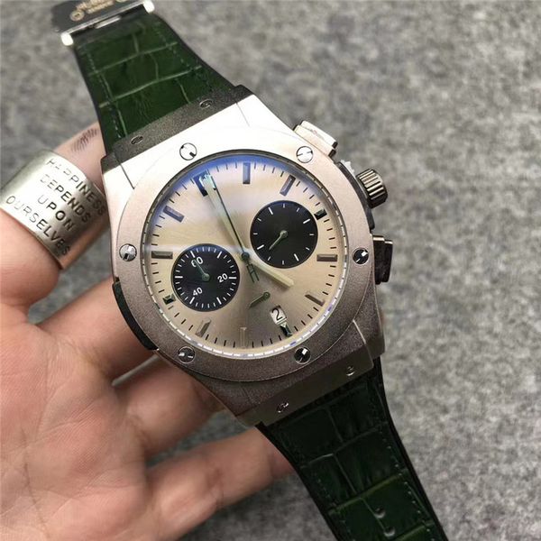 Top men's watch stainless steel gold bezel automatic quartz movement chronograph small dial work outdoor sports fashion orologio di lusso OB4010
Top men's watch stainless steel gold bezel automatic quartz movement chronograph small dial work outdoor sports fashion orologio di lusso OB4010