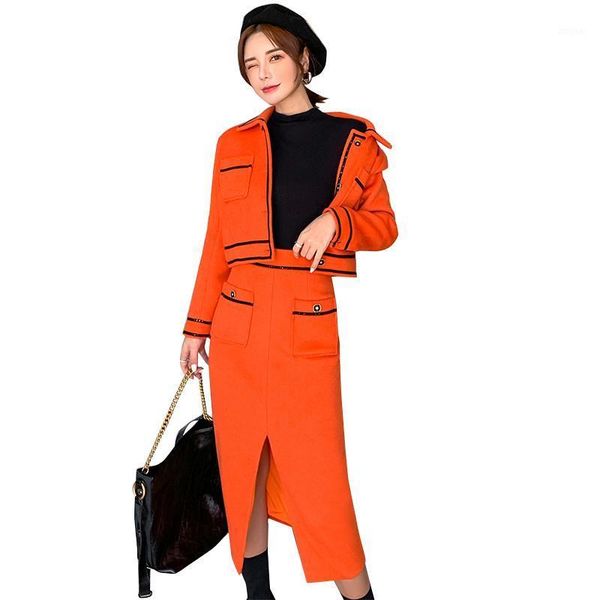 two piece dress winter set women's suit for early autumn fashion jacket and slit half skirt two-piece women, White
two piece dress winter set women's suit for early autumn fashion jacket and slit half skirt two-piece women, White