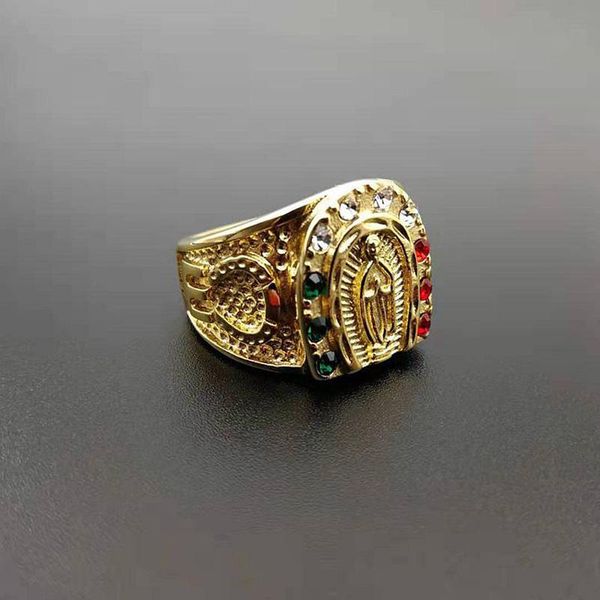 cluster rings hip hop rhinestones paved bling iced out gold color stainless steel virgin mary for men rapper jewelry, Golden;silver
cluster rings hip hop rhinestones paved bling iced out gold color stainless steel virgin mary for men rapper jewelry, Golden;silver