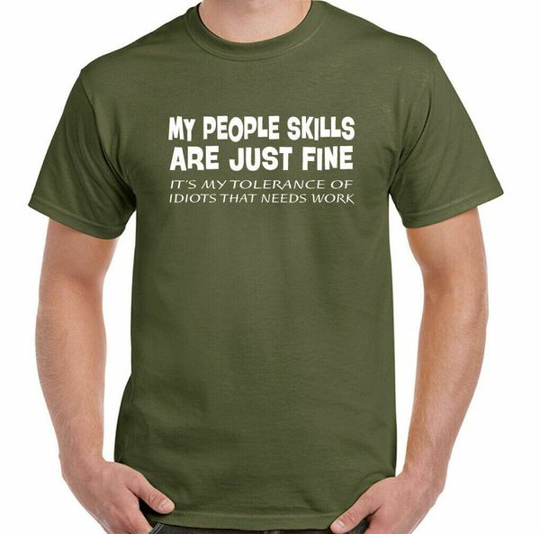 slogan t-shirt people skills man fun style offensive rude sarcasm, White;black
slogan t-shirt people skills man fun style offensive rude sarcasm, White;black