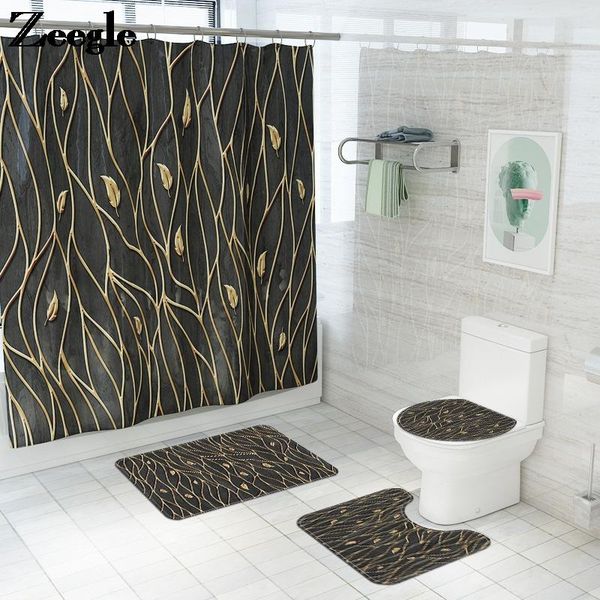 zeegle golden leaves printing bathroom carpet rug shower curtain and home decor bath mat set memory foam toilet seat cover mats
zeegle golden leaves printing bathroom carpet rug shower curtain and home decor bath mat set memory foam toilet seat cover mats